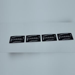 CHANEL Logo Sticker Labels x4 | Authentic Luxury Packaging 2” x 1”